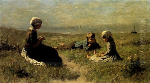 Children In The Dunes - view 1