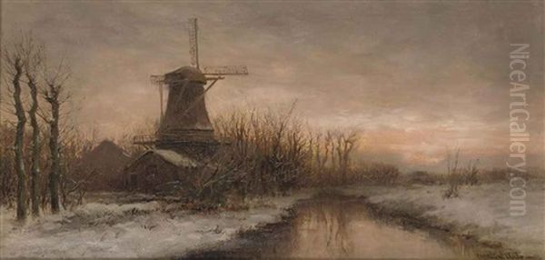 A Windmill In Winter - view 1