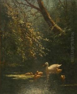 Ducks And Ducklings by David Adolph Constant Artz