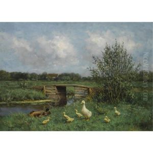 Ducks On The Waterfront by David Adolph Constant Artz