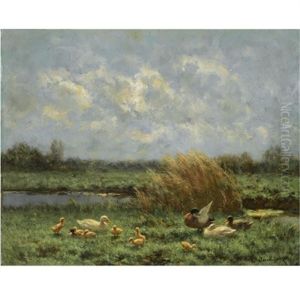 Ducks On The Riverbank