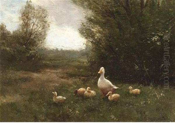 A Duck With Her Ducklings - view 1