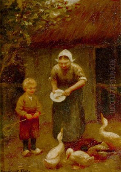 Feeding Ducks - view 1