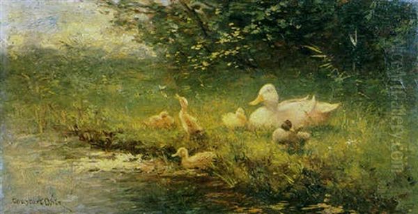 A Duck With Her Ducklings - view 1