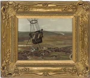 A French Sailor In A Captive Balloon by Louis Raoul Arus