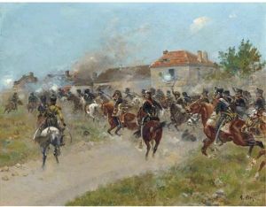 A French Cavalry Charge by Louis Raoul Arus