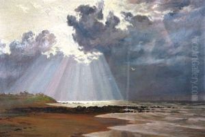 After A Shower - Seacale Cumberland Coast by Cuthbert Rigby Arws