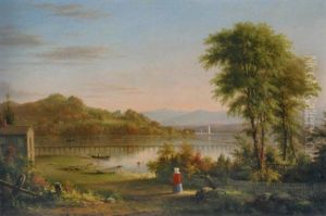 View Of Mt. Merino From Hudson, New York by Henry Ary