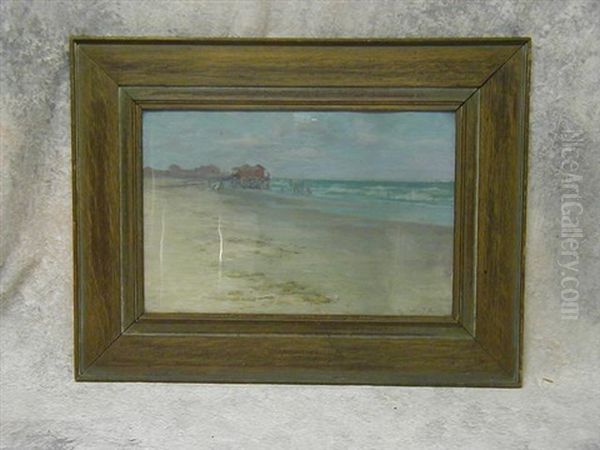 Beach Scene With Pier - view 1
