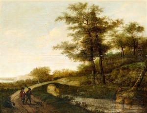 Landscape With Village Path And Men