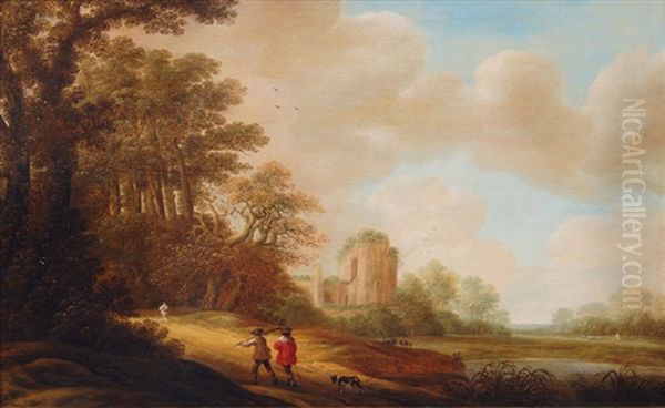 Ideal Landscape With Ruins Of A Church - view 1