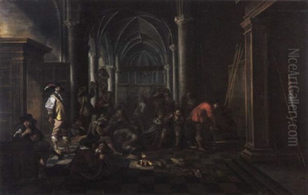 A Guardroom Company In A Church Interior - view 1
