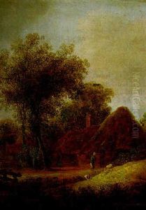 Landscape With A Farmhouse And A Shepherd by Pieter Jansz van Asch
