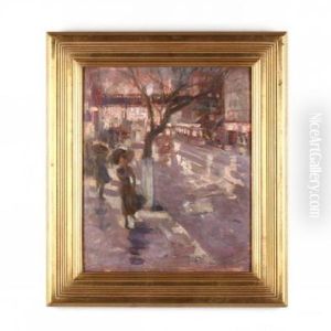 New York Street Scene by Edmund Marion Ashe