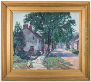 Village Street Scene by Clifford Warren Ashley