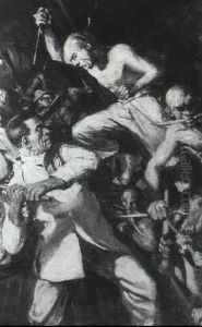 Story Illustration: Armed Conflict On A Ship by Clifford Warren Ashley