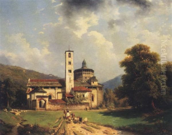 Church And Convent Near Palanza, Lake Maggiore - view 1