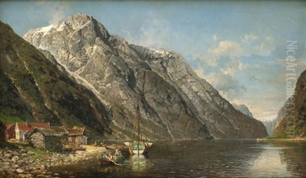 Fiordlandscape With People - view 1