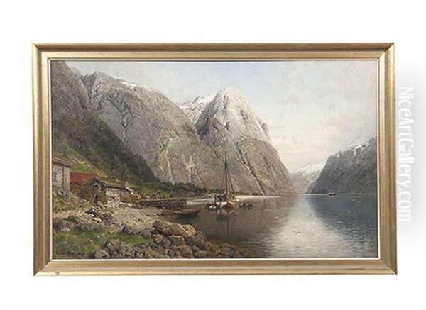 Mailboat In Norwegian Fjord - view 1