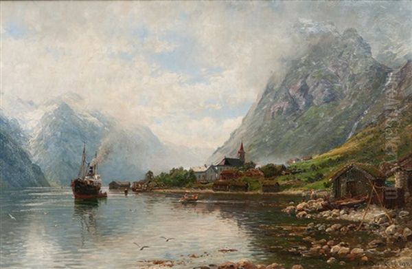 Norway, Mailboat In A Fjord - view 1