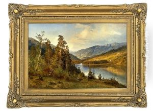 Elvelandskap Med Folkeliv Elvelandskap Med Folkeliv