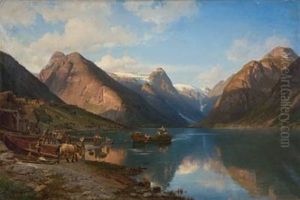 Hoyet Ros Over Indre Fjaerlandsfjord I Sogn