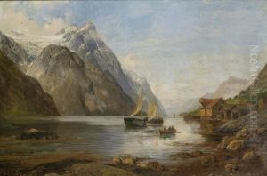 Fiordlandscape With Everyday Life by Anders Monsen Askevold