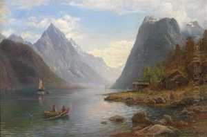 Vestlandsfjord Med Bater