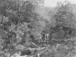 Mittelgebirgslandschaft Mit Einem Flusschen