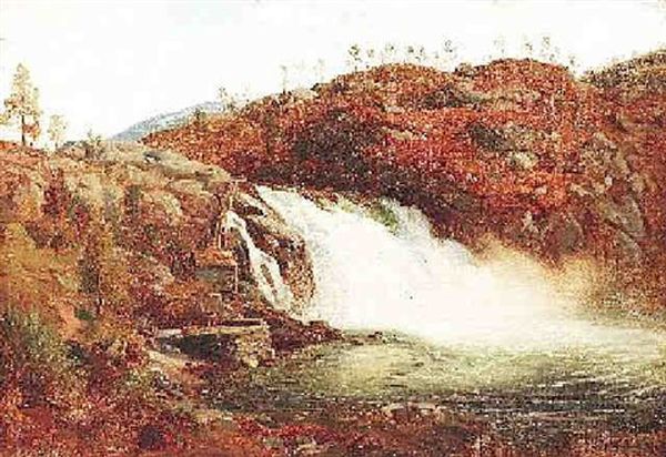 Wasserfall Im Norwegischen Hochland - view 1