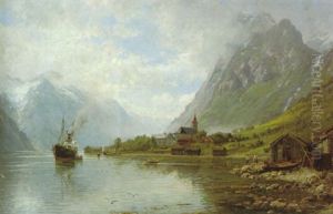 Landschaft Am Hardangerfjord by Anders Monsen Askevold