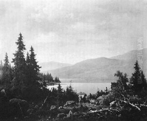 Bergslandskap Med Vallflicka by Anders Monsen Askevold