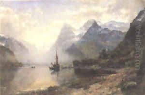 Fischersiedlung An Einem Norwegischen Fjord