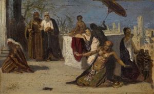Egyptian Scene by Isaak Lwowitsh Asknasij