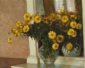 Rudbeckia I En Krystalvase by Christian Asmussen