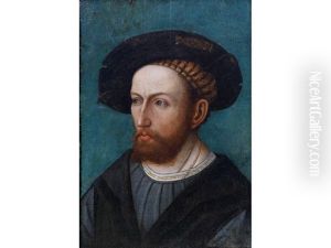 Portrait Of A Gentleman, Bust-length, In A Black Tunic With An Embroidered White Collar by Hans Asper