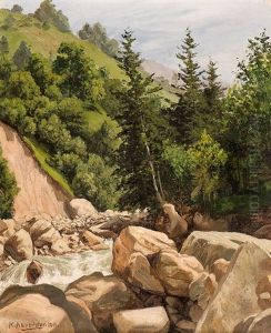 Im Schachental Bei Burglen by Max Asperger