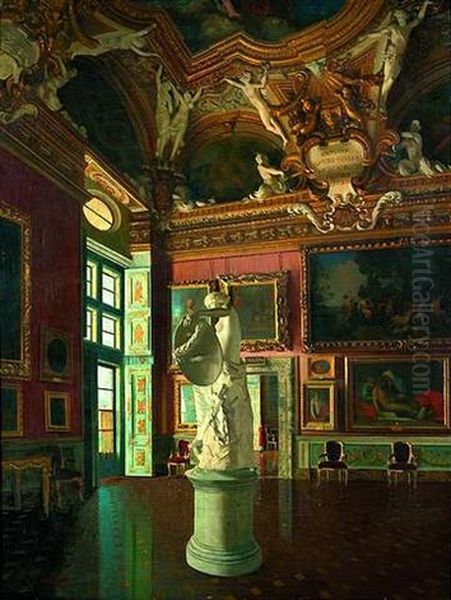 Blick In Die Sala Di Giove Der Galleria Palatina Im Palazzo Pitti In Florenz - view 1