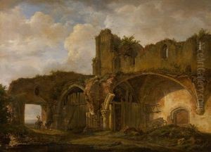 Les Ruines De L'abbaye De Saint Avon by Hendrick Van Assche