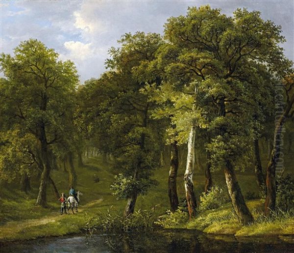 Waldlandschaft Mit Reiter - view 1