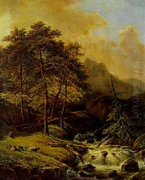 Paturage Au Bord De La Cascade - view 1