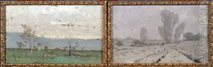 Paysage (2 Works) by Alphonse Asselbergs