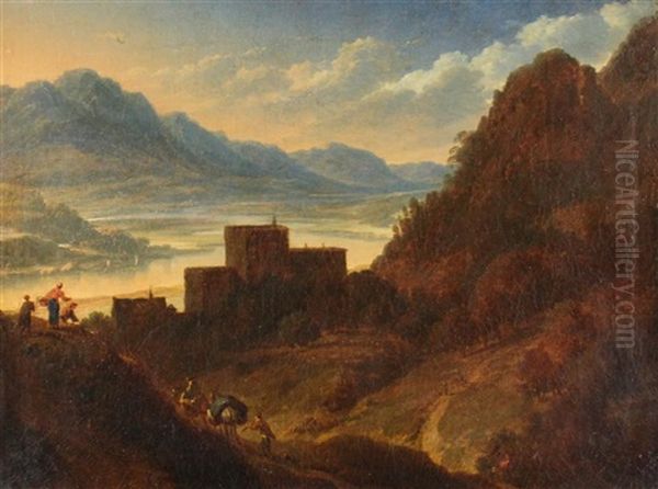Italianate Landscape With Figures In The Foreground - view 1