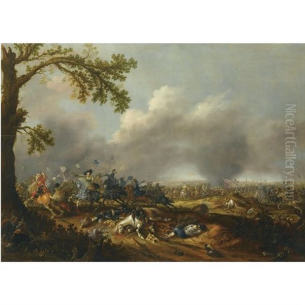 The Battle Of Lutzen, With Gustav Ii Adolf Of Sweden - view 1