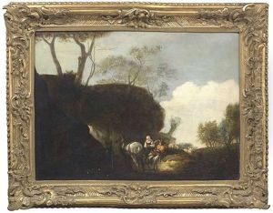 Rast Der Hirten Bei Einer Grotte by Jan Asselijn