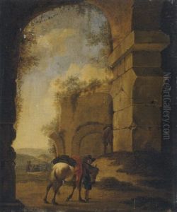 A Landscape With Figures Among Ruins by Jan Asselijn