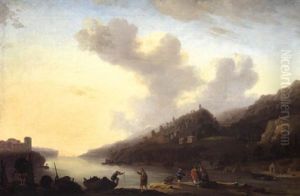 Sudliche Kustenlandschaft Mit Fischern by Jan Asselijn