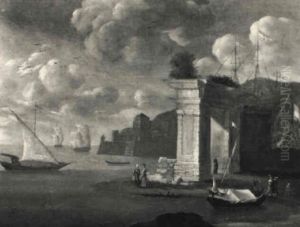 Hafen Mit Segelschiffen Und Dreimaster by Jan Asselijn