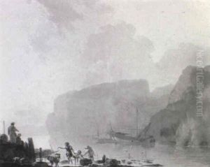 A Mediterranean Coastal Inlet With Fishermen by Jan Asselijn