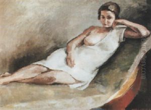 Jeune Femme A La Meridienne by Maurice Asselin